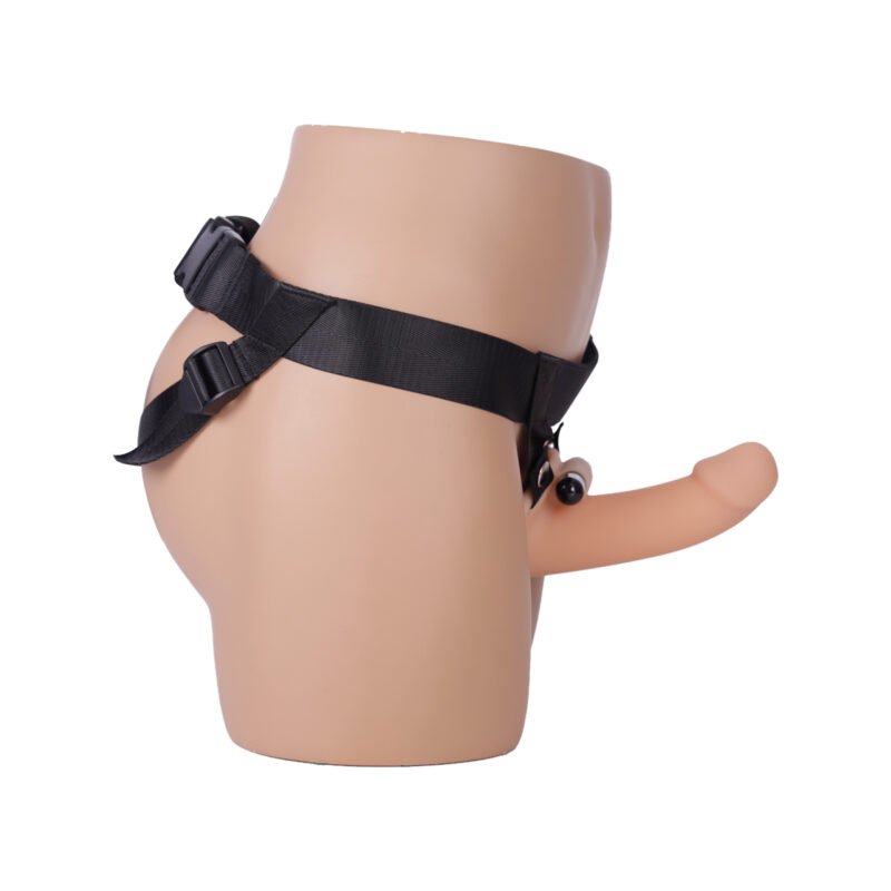 Addiction 7" Silicone Hollow Dong Strap-On – Beige