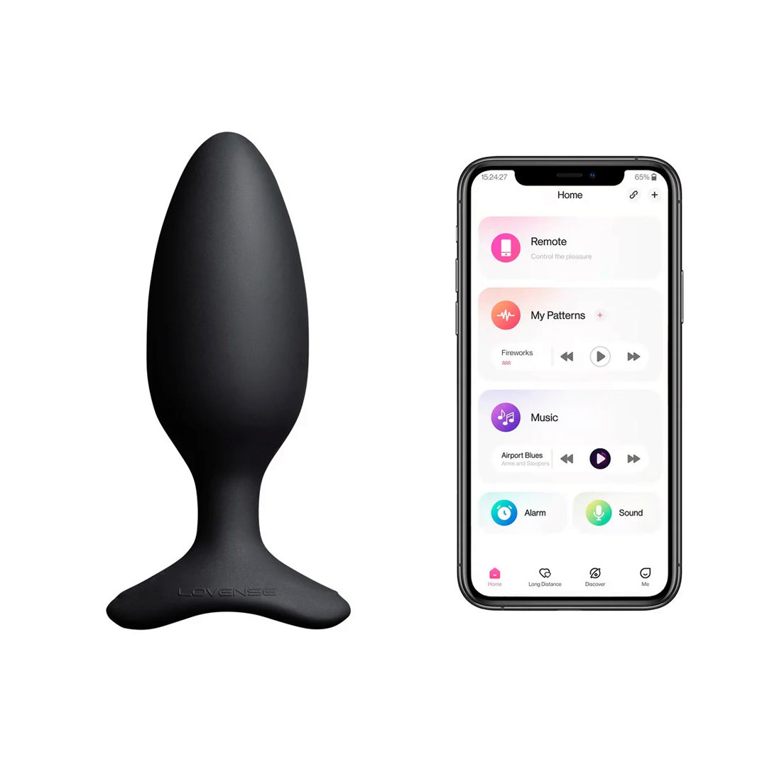 LOVENSE - Hush 2 Bluetooth Vibrating Butt Plug - 1.75" - Black