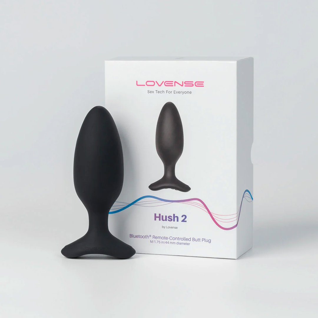 LOVENSE - Hush 2 Bluetooth Vibrating Butt Plug - 1.75" - Black - Image 2